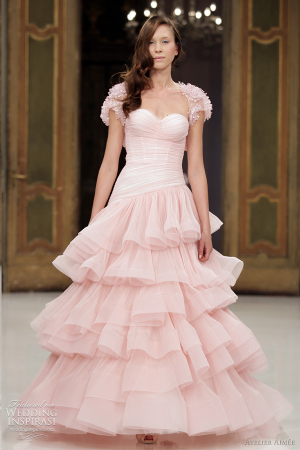 atelier aimee 2012 pink wedding dresses - federica atelier aimee 2012 pink wedding dresses - federica