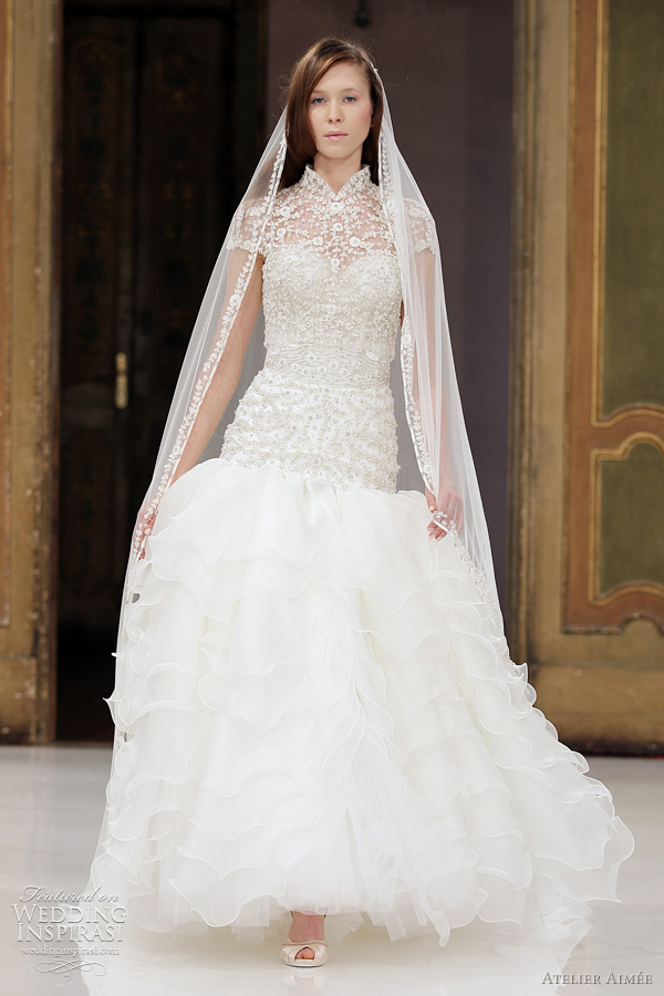 atelier aimee 2012 - sira high neck lace wedding dress atelier aimee 2012 - sira high neck lace wedding dress