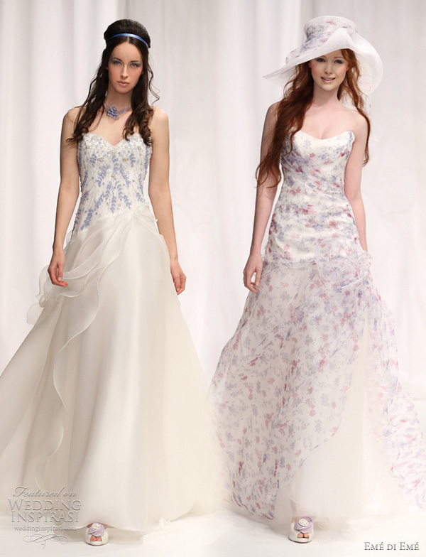 eme di eme 2012 wedding dresses - Melfi and Teora printed bridal gowns