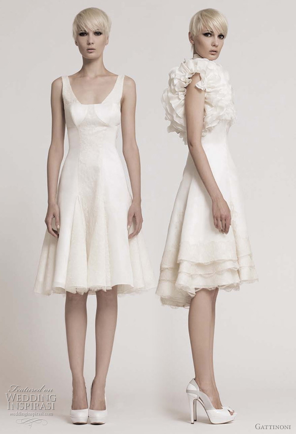gattinoni spring short wedding dresses 2011