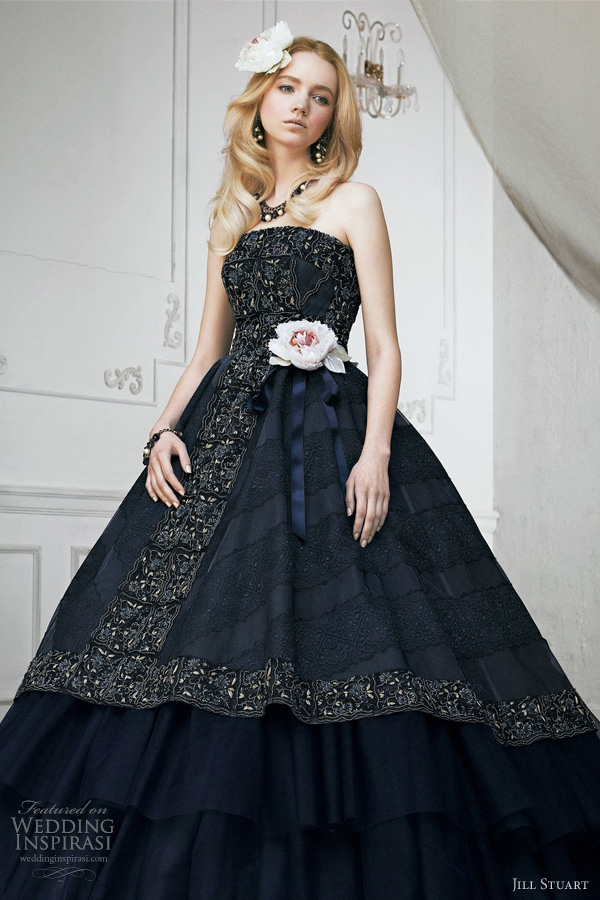 jill stuart black wedding dress