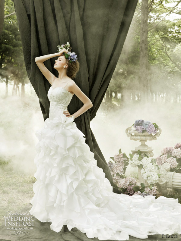 dearte wedding dresses - forest, fairy tale setting