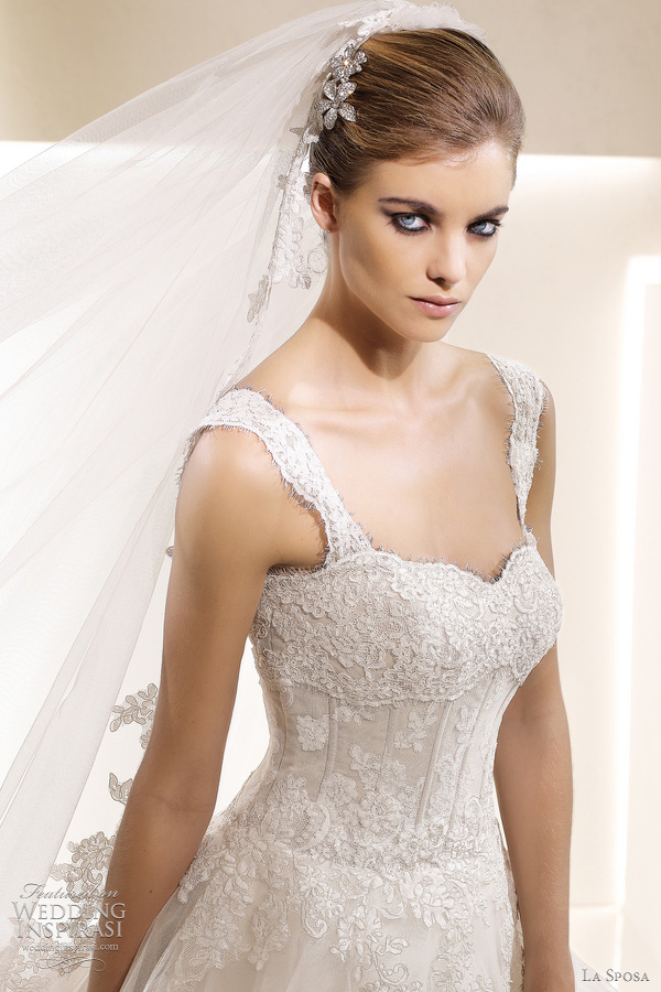 la sposa bridal wedding dresses - Selva gown closeup