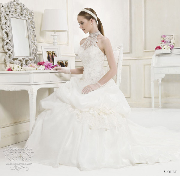 colet halter neck wedding dress 2012