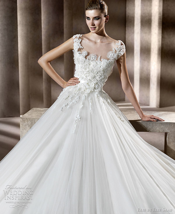 elie by elie saab wedding dresses 2012 - Neftis bridal gown with cap sleeves elie by elie saab wedding dresses 2012 - Neftis bridal gown with cap sleeves
