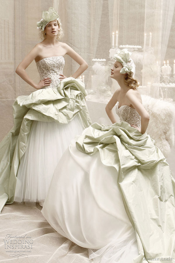 green wedding dresses