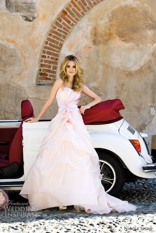 nicole spose 2012 pink wedding dress