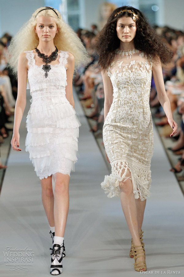 oscar de la renta bridal 2012