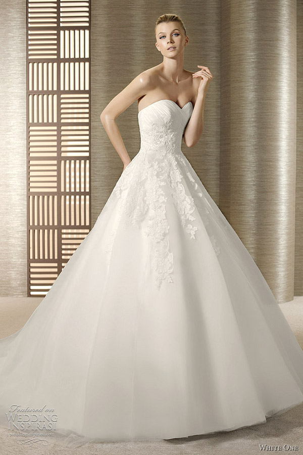 white one ball gown wedding dresses 2012 - Orotova