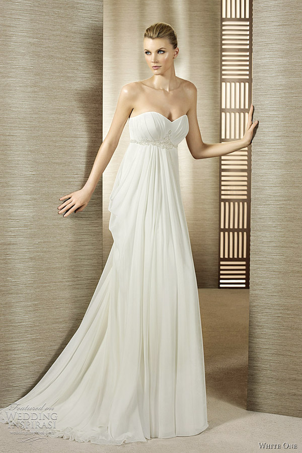 white one empire wedding dress olivia