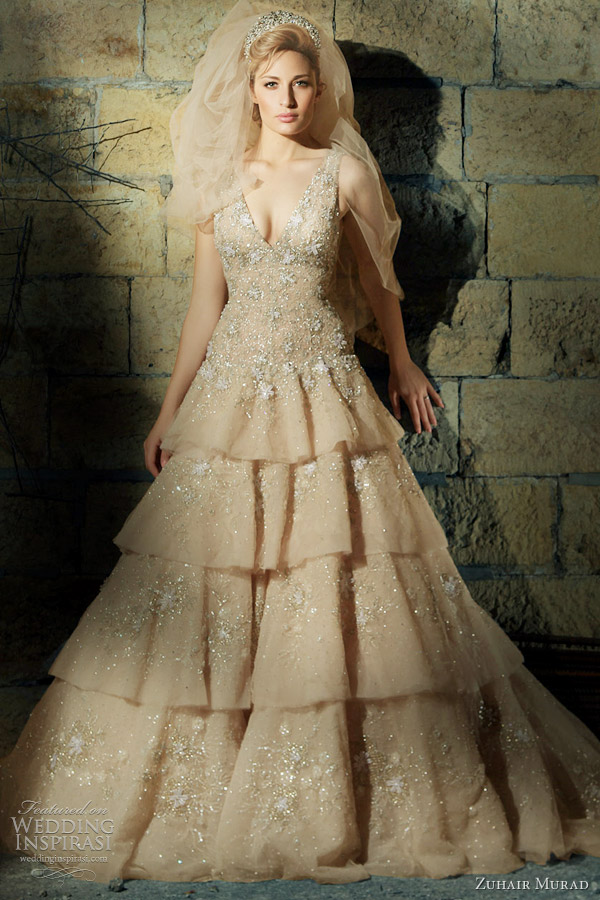 zuhair murad wedding dress color