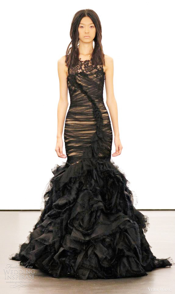 black wedding dresses vera wang fall 2012