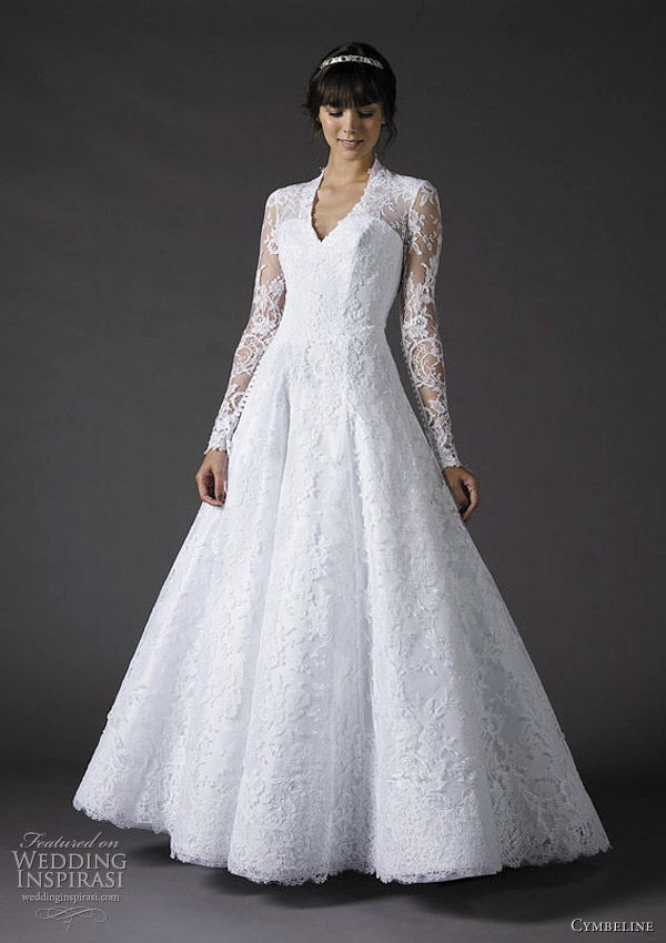 cymbeline 2012 wedding dresses with sleeves - Flower