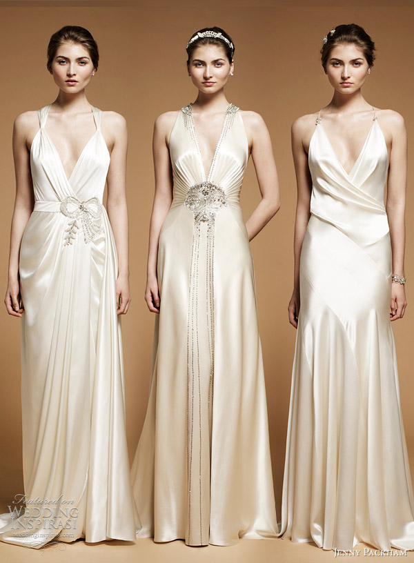 jenny packham 2012 wedding dresses - Ada, Imari and Drew sleek art deco style 1920s 1930s gowns