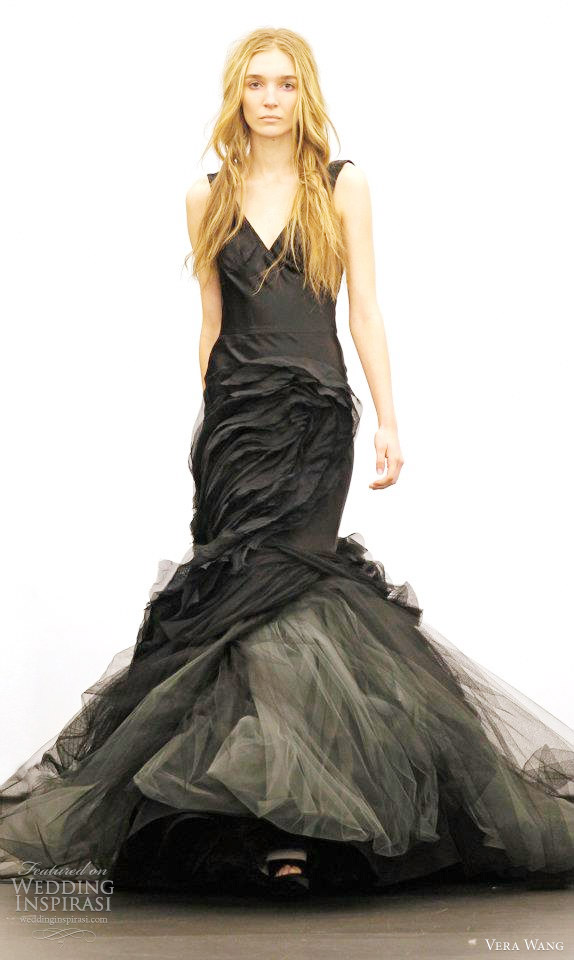 vera wang fall 2012 black wedding dresses