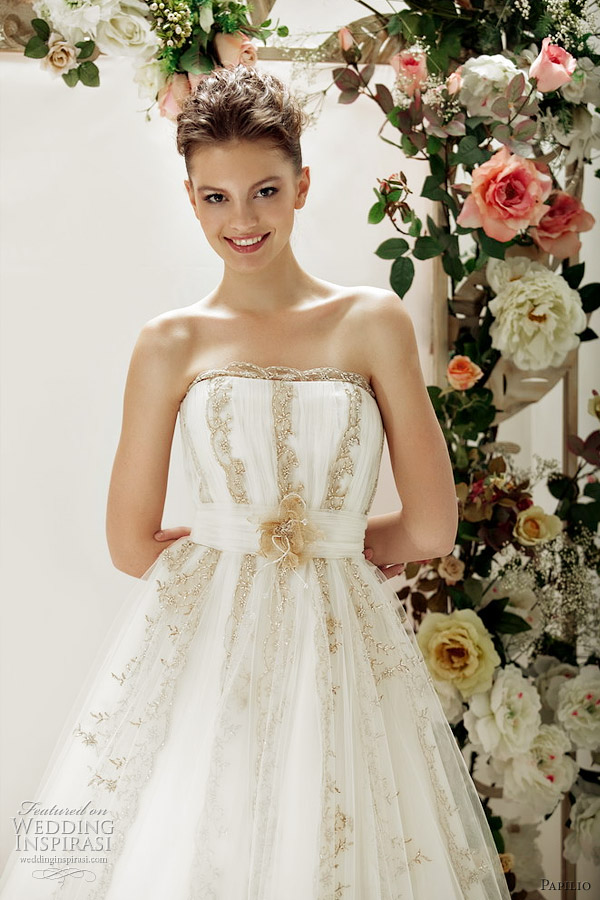 papilio gold wedding dress