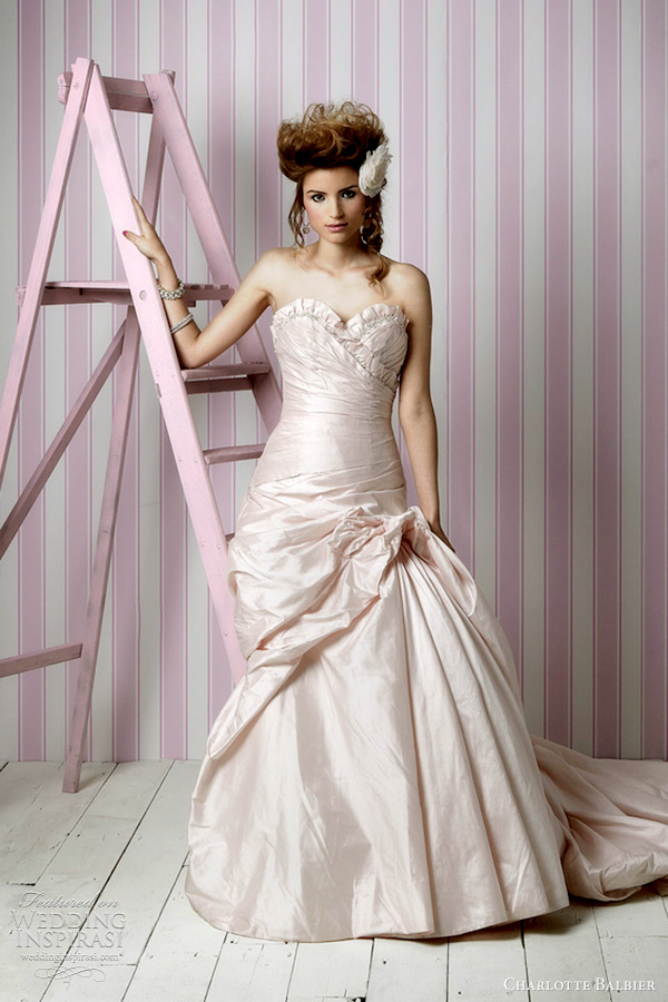 rose pink wedding dress 2012 candy kisses