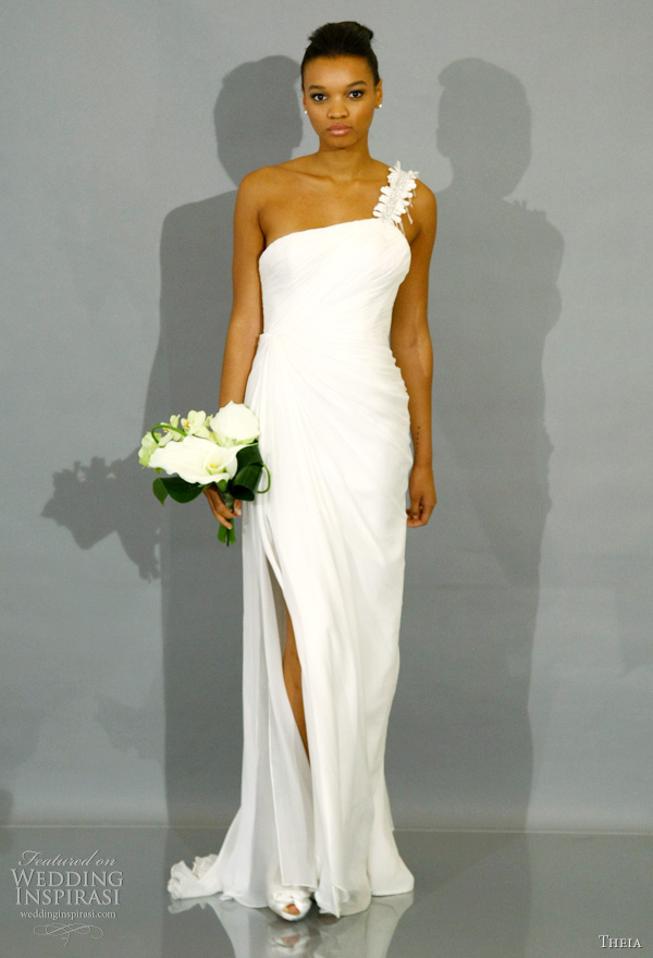 theia wedding dress one shoulder gown