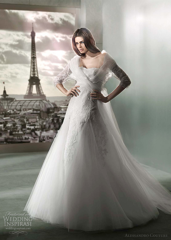 مجموعة كبيرة من  فساتين الزفاف الفرنسيه 2012 _2013 روعة وصور غاية فى الجمال Alessandro-couture-2012-long-sleeve-wedding-dress