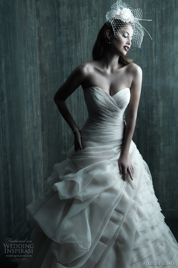 allure couture 2012 color wedding dress c209