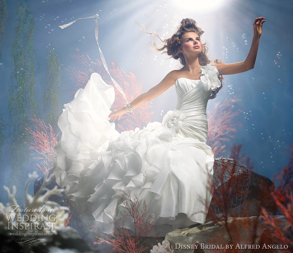 disney bridal alfred angelo ariel wedding dresses 2012