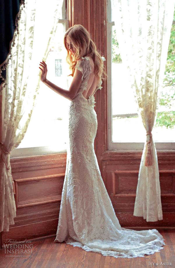 sunflower lace wedding dress