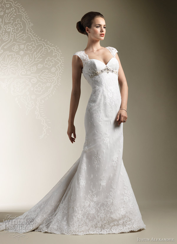 justin alexander 2012 cap sleeve wedding dress