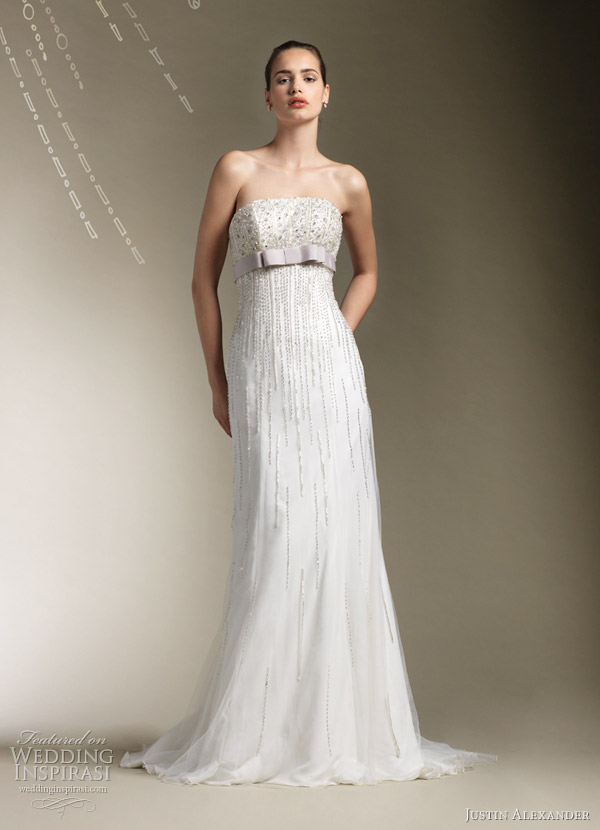 justin alexander 2012 empire wedding dress