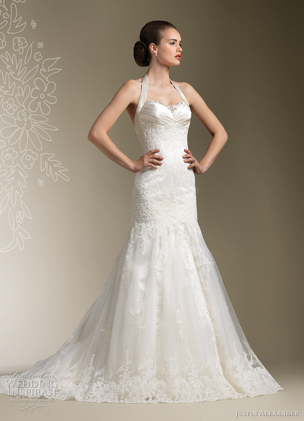 justin alexander 2012 halter neck gown