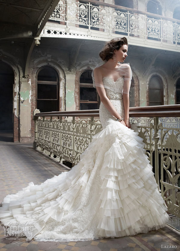 lazaro 3200 wedding dress - style 3200