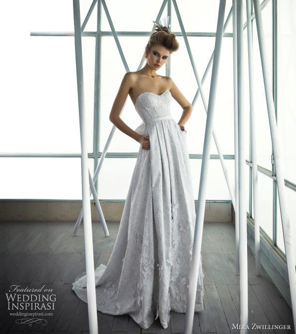 mira zwillinger couture wedding gown 2012