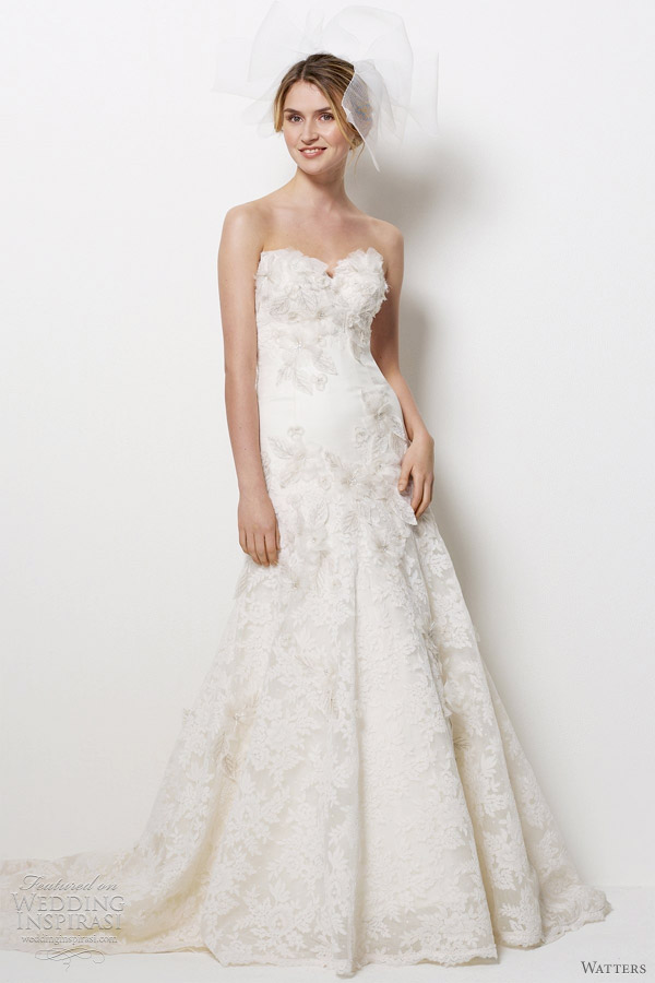 watters hollywood wedding dress 2012