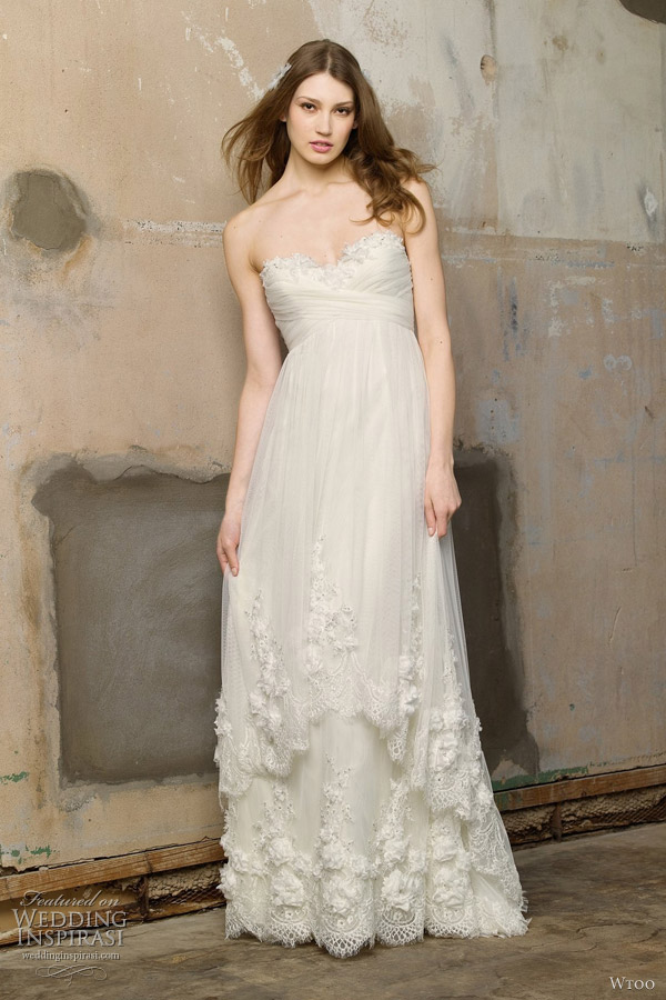 wtoo empire wedding dress