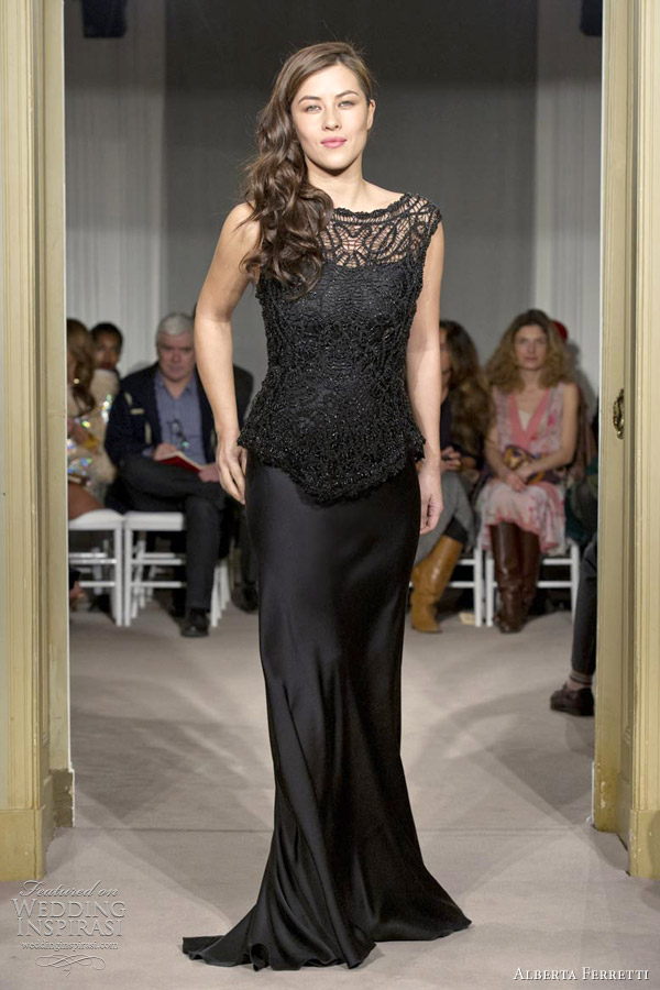 alberta ferretti 2012 black gown