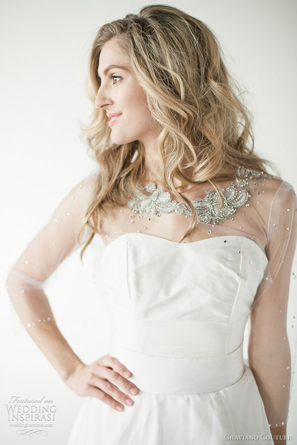 chaviano couture bridal 2012 collection - chloe bodice with catherine bolero