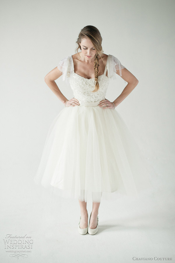 chaviano couture short wedding dresses 2012 - ondina + rose skirt