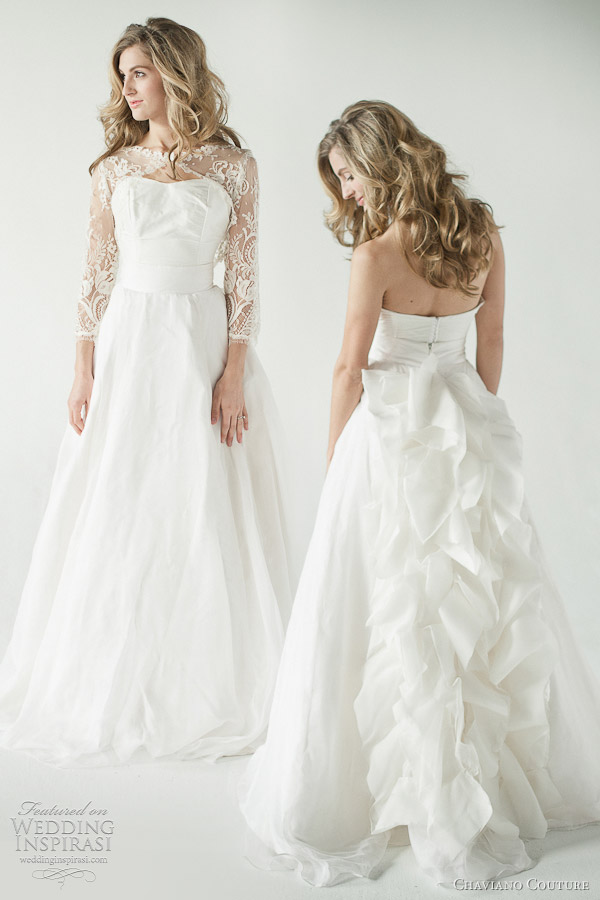 chaviano couture wedding dresses 2012 collection - carina skirt with chloe bodice