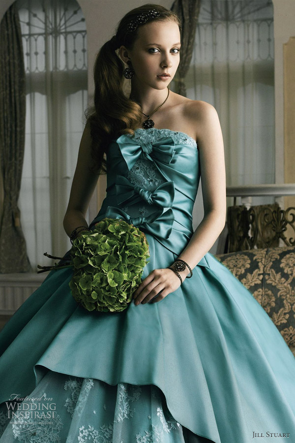 jill stuart wedding dress green