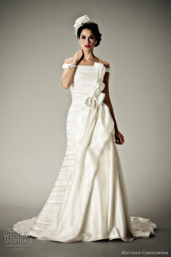 matthew christopher 2012 bandeau wedding gown