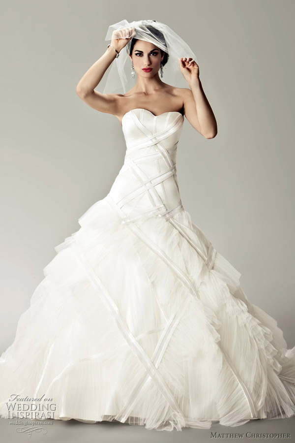 matthew christopher 2012 bardot wedding dress