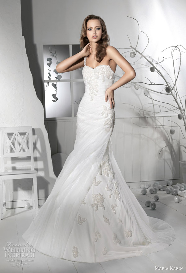 one strap wedding dress 2012 maria karin