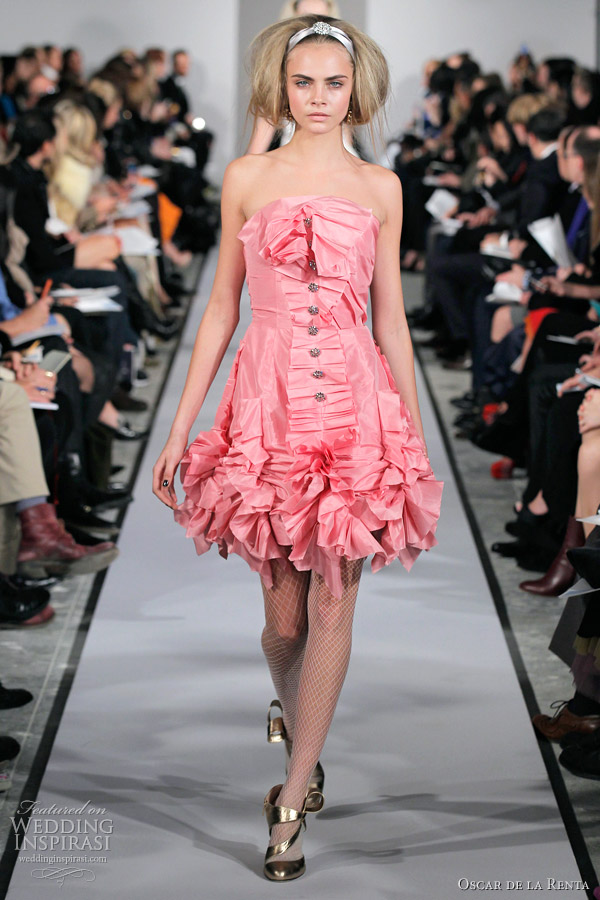 oscar de la renta dress fw 2012