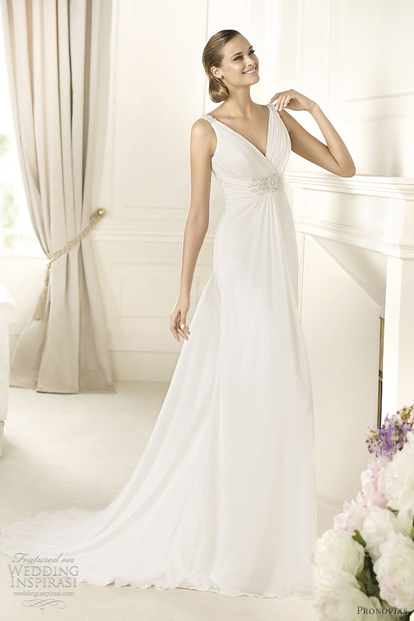 pronovias 2013 wedding dress collection -- dado grecian gown