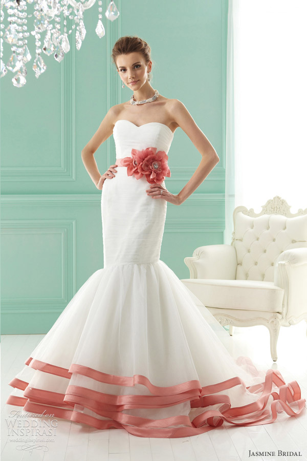 red white wedding dress 2012