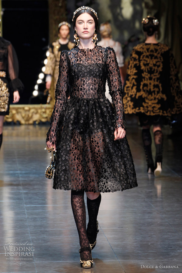 dolce gabbana dresses fall winter 2013