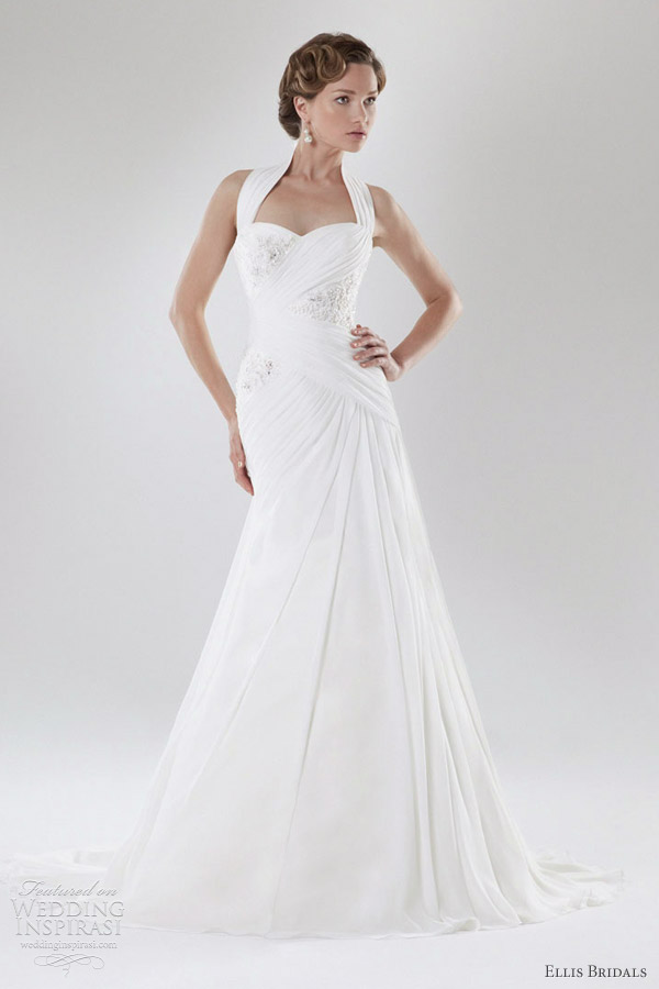 ellis bridals halter neck wedding dress 2012