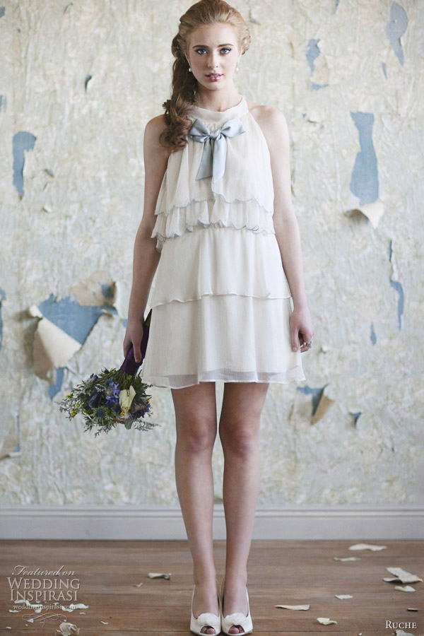 ruche short wedding dresses 2012