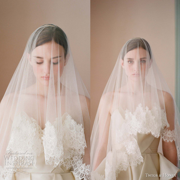 Twigs & Honey Double Layer Full Birdcage Veil - Style #213 White