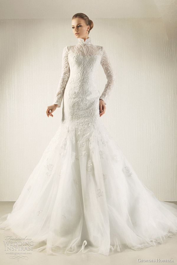 georges hobeika 2012 long sleeve wedding dress