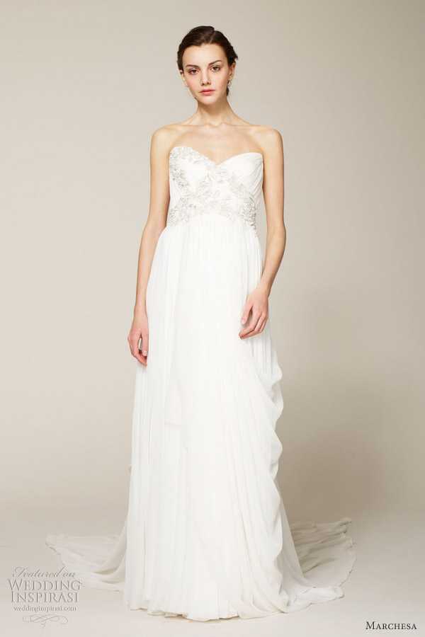 marchesa bridal spring 2013 drape gown